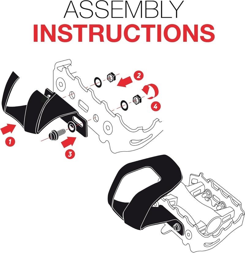 Zefal Cristophe Mountain Bicycle Half Toe Clip - Durable Resin Foot Clips for Cycling - Image 5